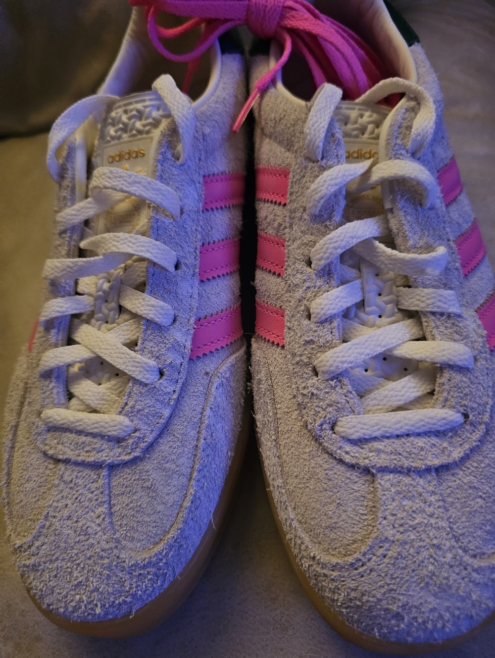 adidas Suede Sneakers in Cream and Pink. New without tags. Never worn.